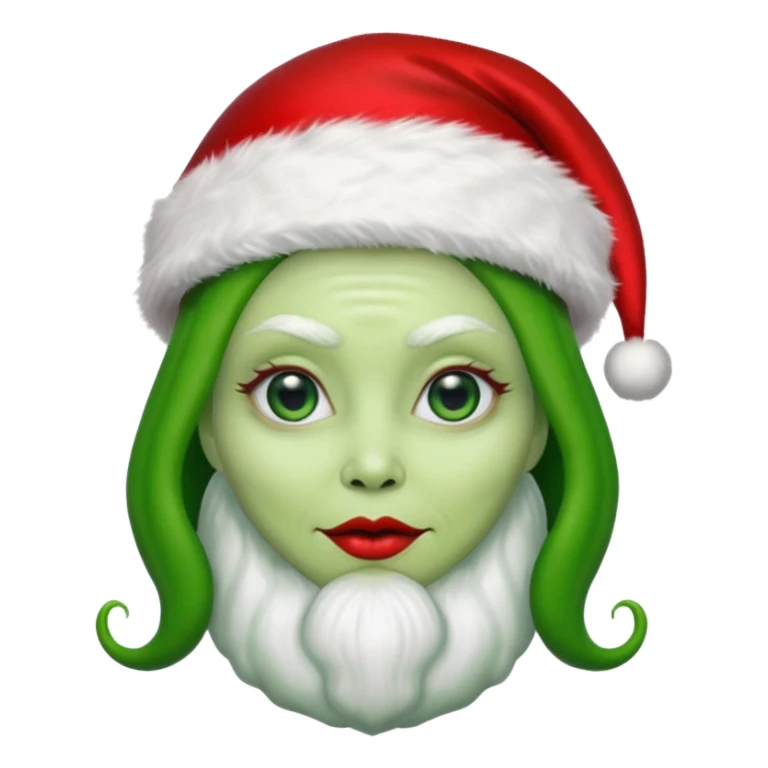 women santa alien 
   sticker