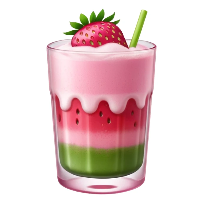Strawberry matcha sticker
