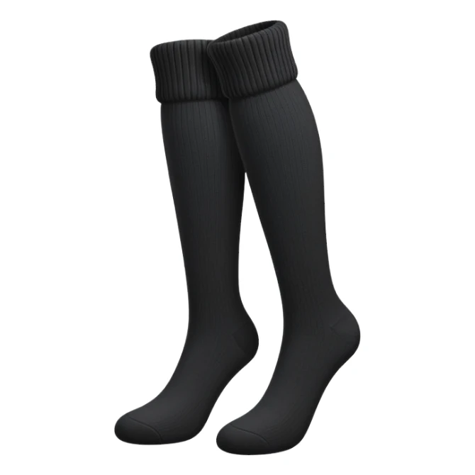  Plain Black  very long socks sticker