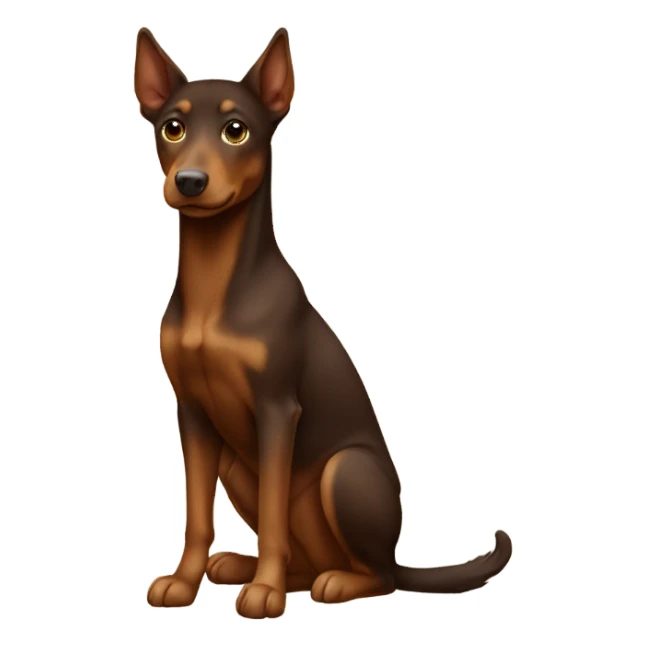 all brown kelpie sitting down sticker