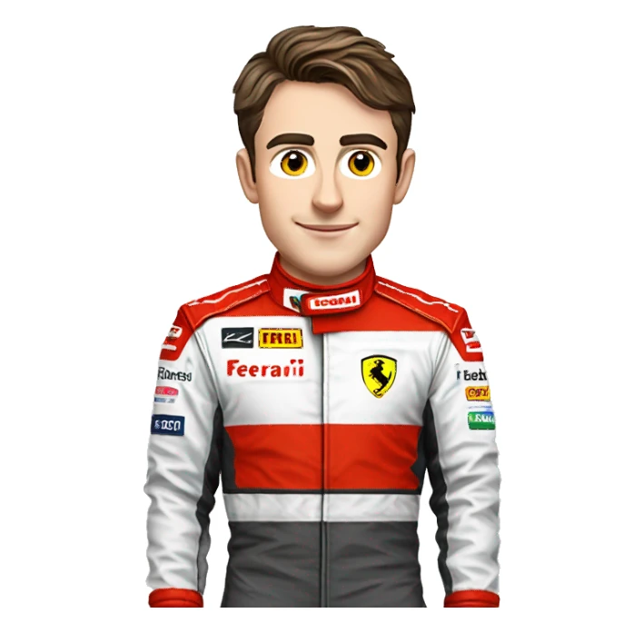 Ferrari car driver Charles Leclerc red  sticker