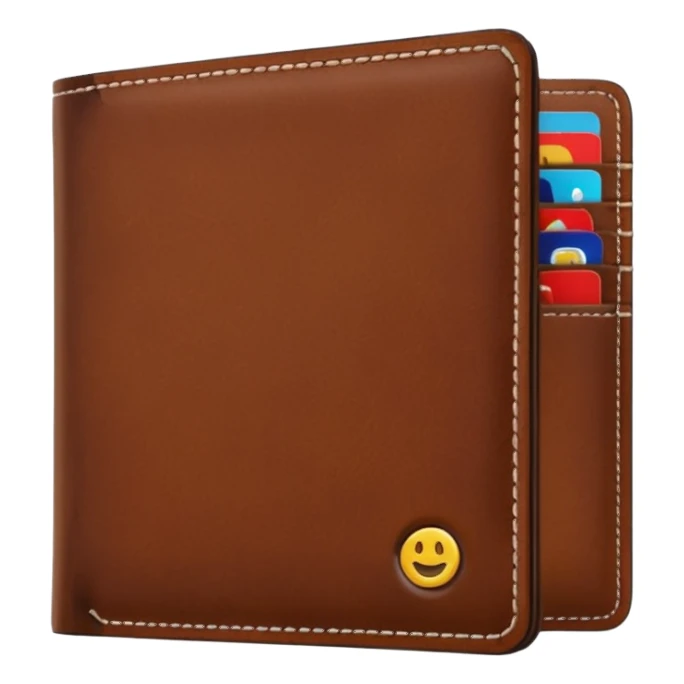 Bi-fold wallet – classic foldable leather wallet.
 sticker