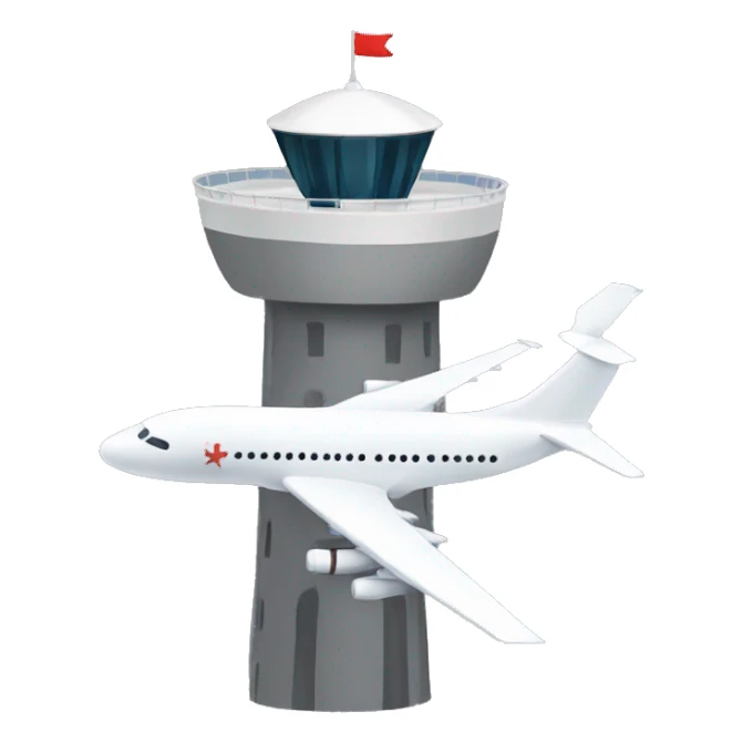 Plane and tower sticker