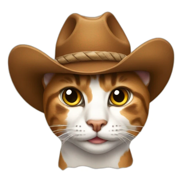cat with a cow boy hat sticker