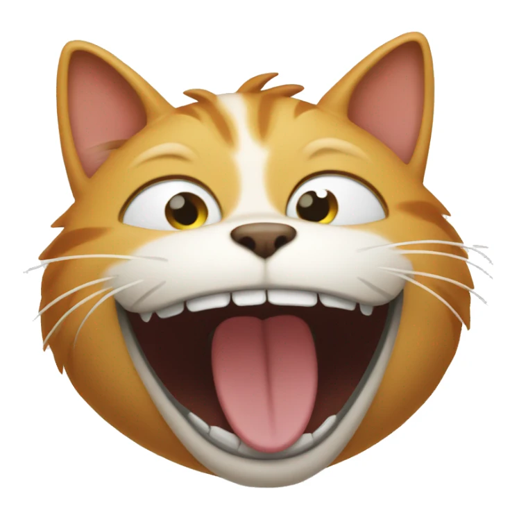Cat laughing like crazy  sticker