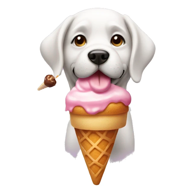 dog with icecream sticker