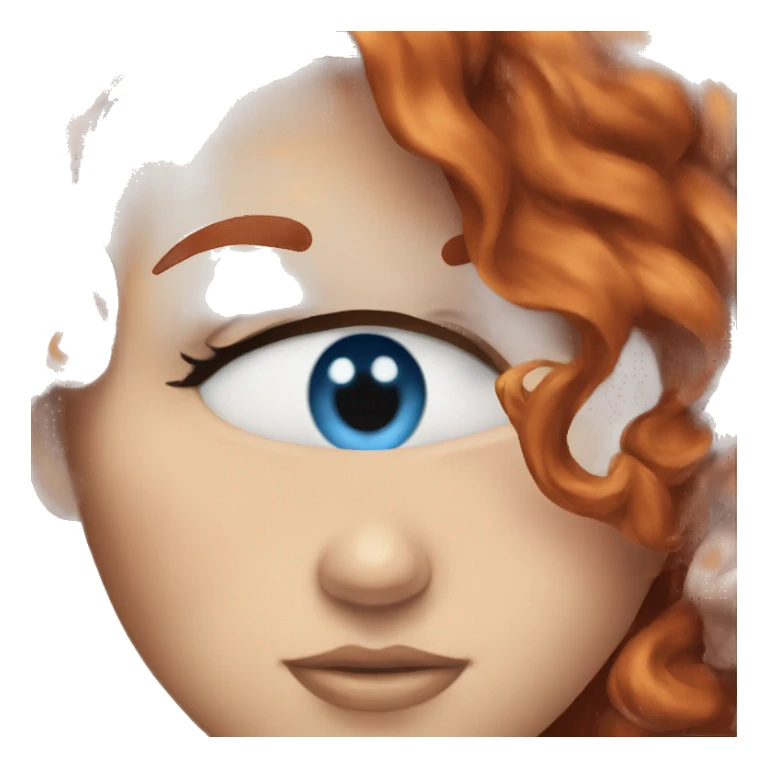Redhead baddie with blue eyes sticker