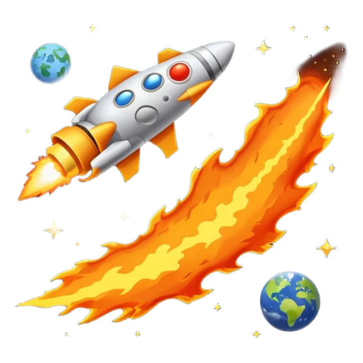 meteoroid falling in space sticker