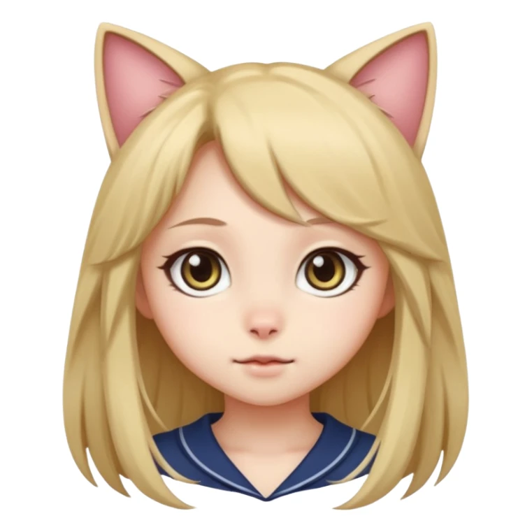 anime cute cat girl sticker