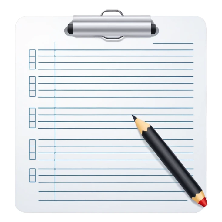 worksheet-style paper with checkboxes and horizontal lines, like a classroom handout sticker