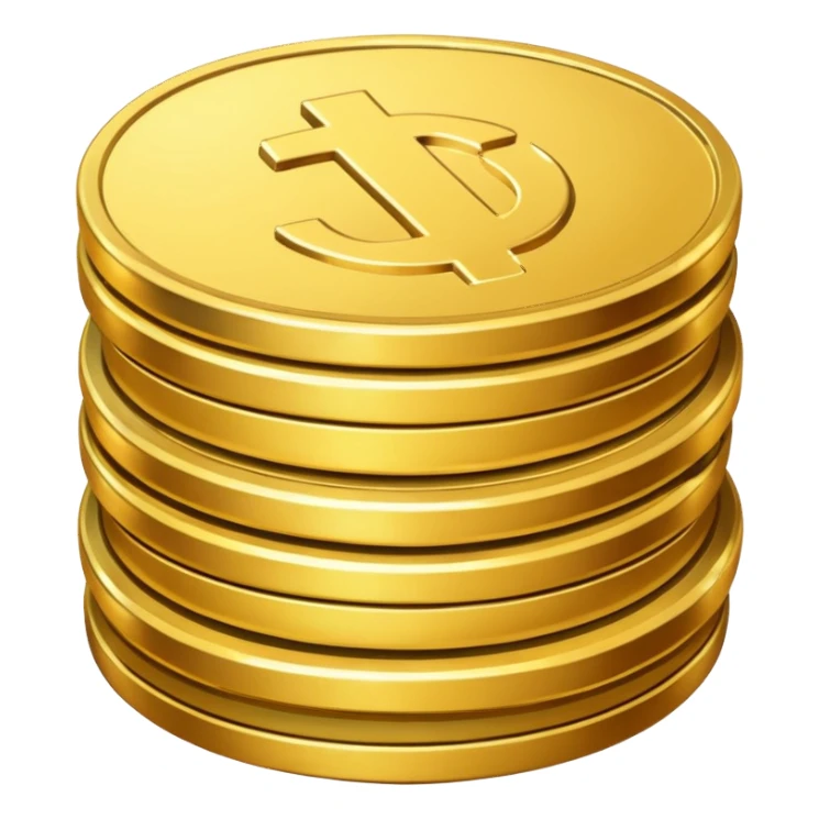 Gold coins sticker
