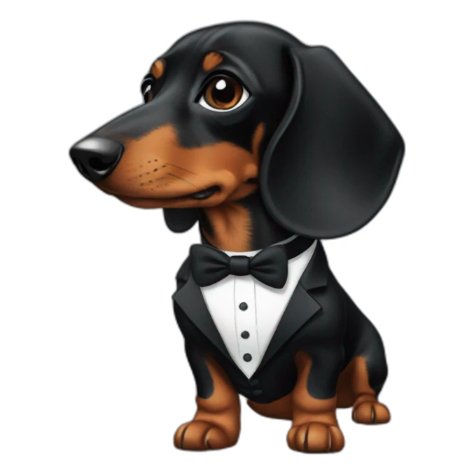 Dachshund with tuxedos  sticker