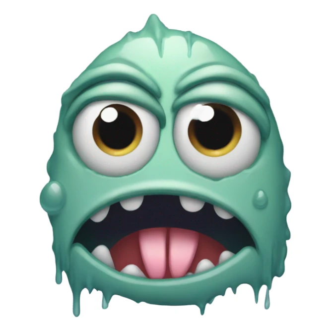 a one eye monster crying with one tear sticker