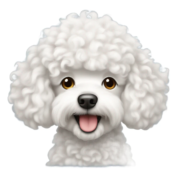 Mini white poodle  sticker