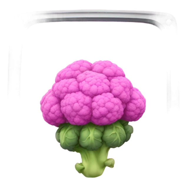 pink cauliflower looking in mirror sticker