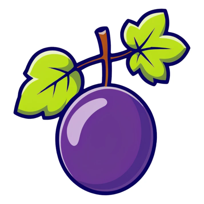 one individual grape berry sticker