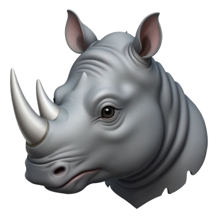 rhino with one horn sticker