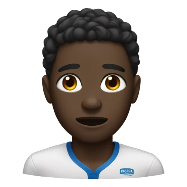 dark-skinned athlete in focus crying sticker