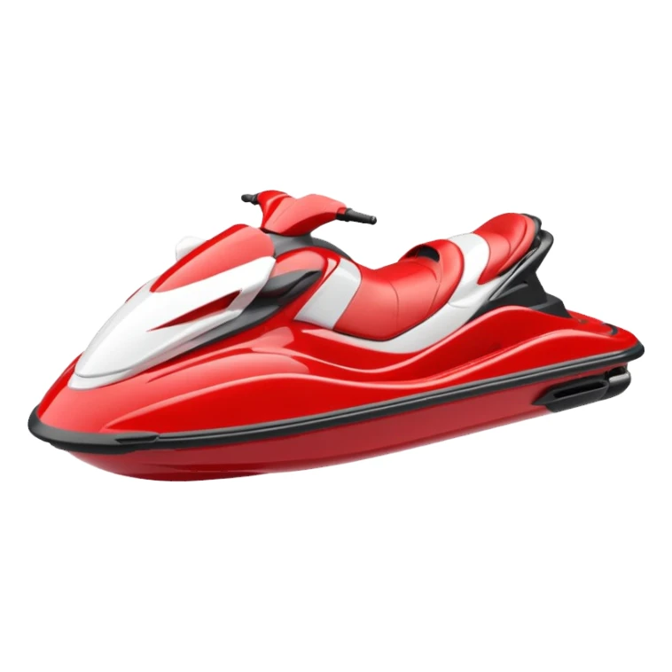 red and white jet ski facing right sticker