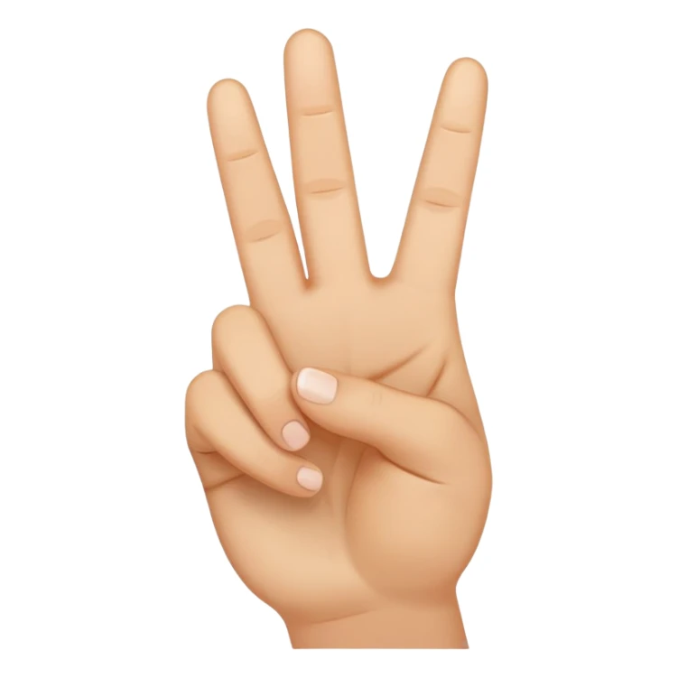 peace sign hand gesture sticker