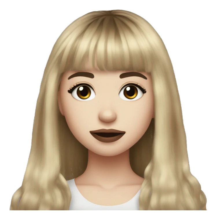 sabrina carpenter with bangs sticker