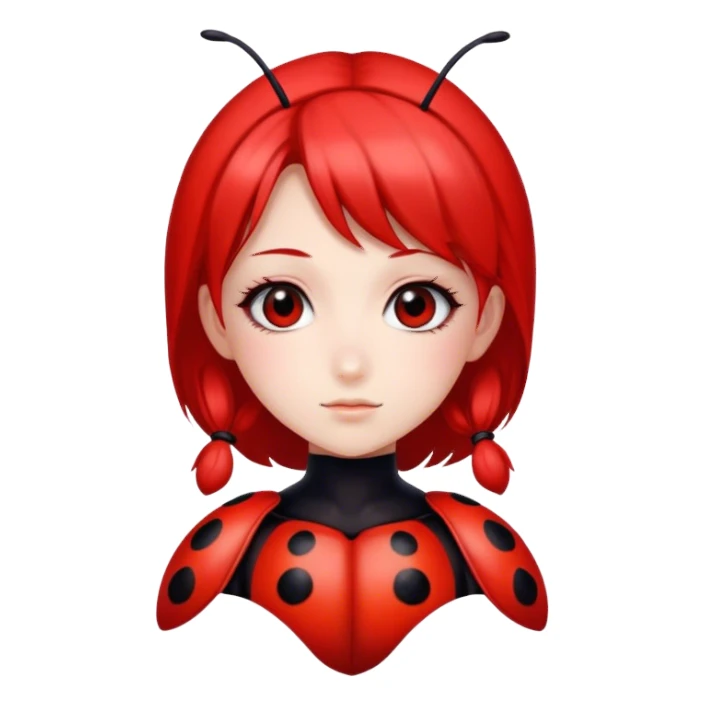 Ladybug anime girl sticker