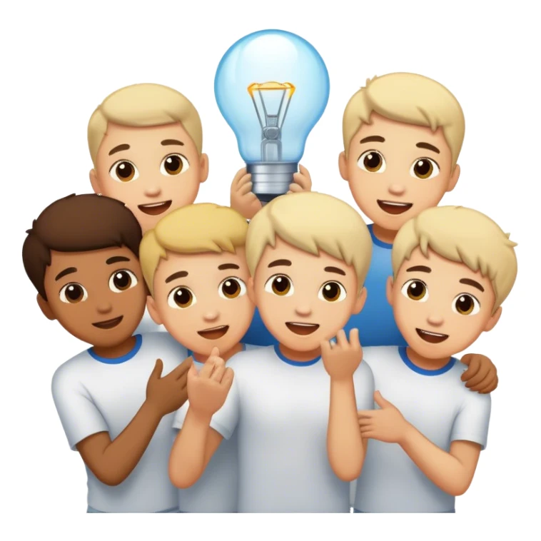 boys having fun indoors sticker