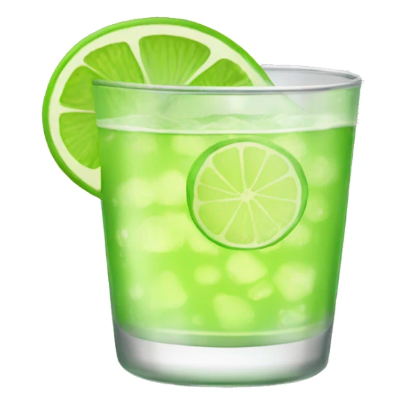 Drink with lime sticker