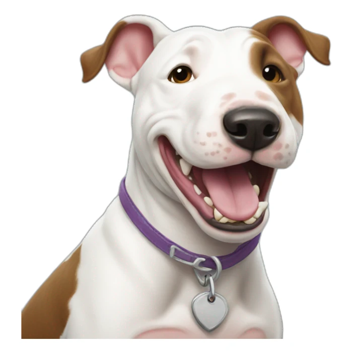 happy bull terrier sticker