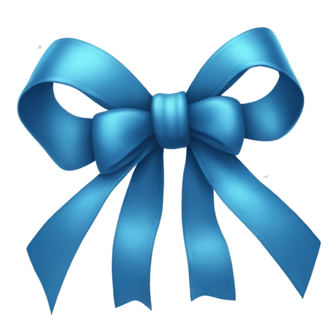 Blue Christmas bow sticker