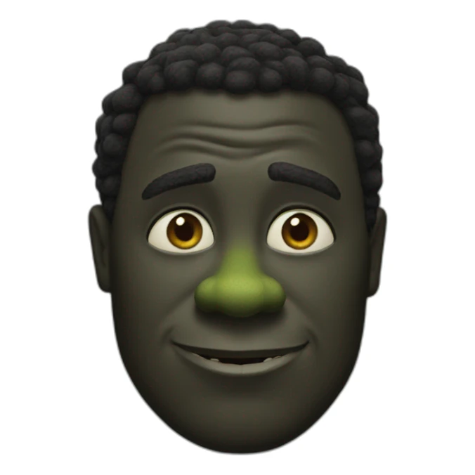 black face shrek sticker