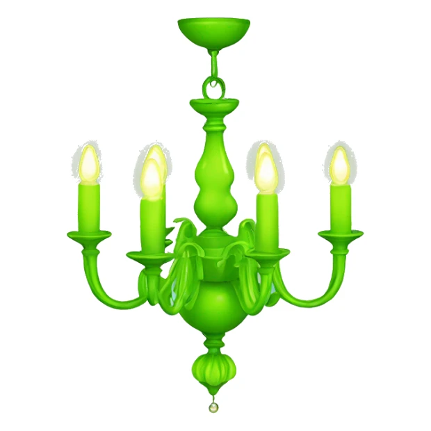 Lime green chandelier sticker