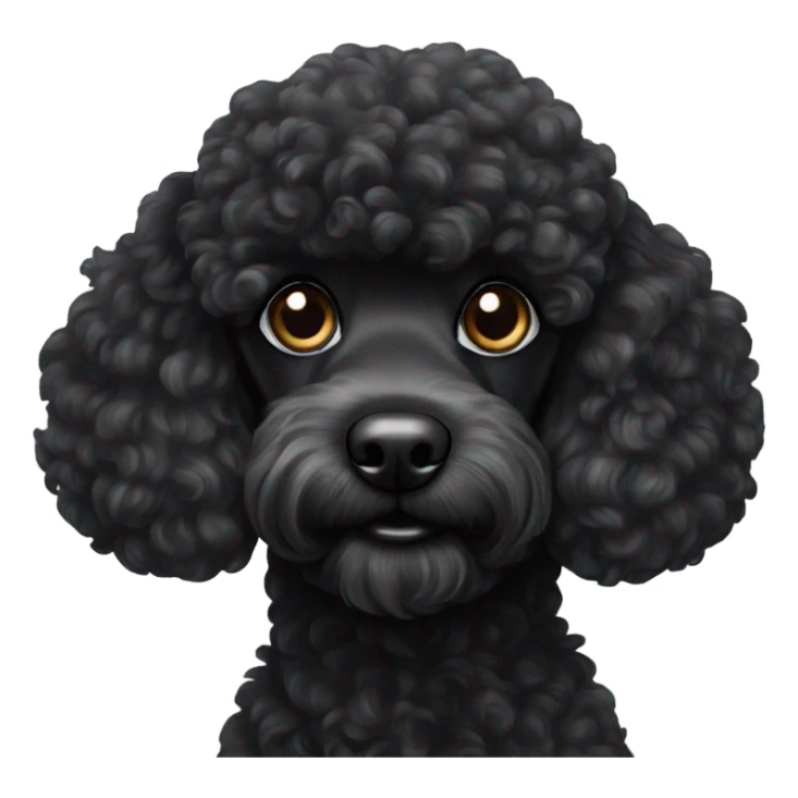 black poodle sticker
