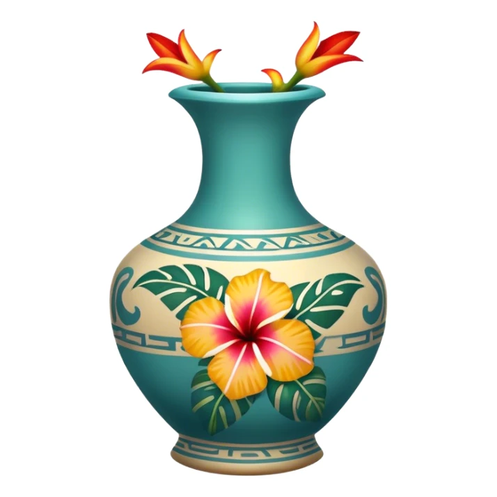 Hawaian florero sticker