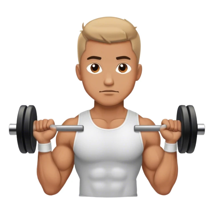 man weighted wrist curl sticker