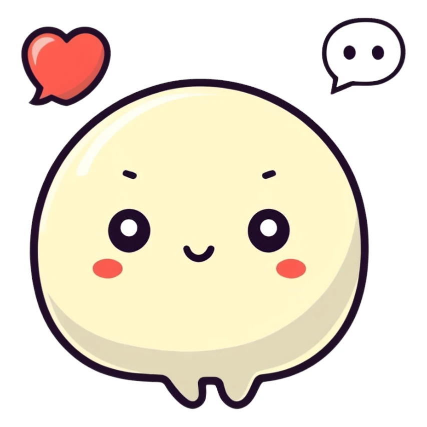 Speech bubble with heart on eyes sticker