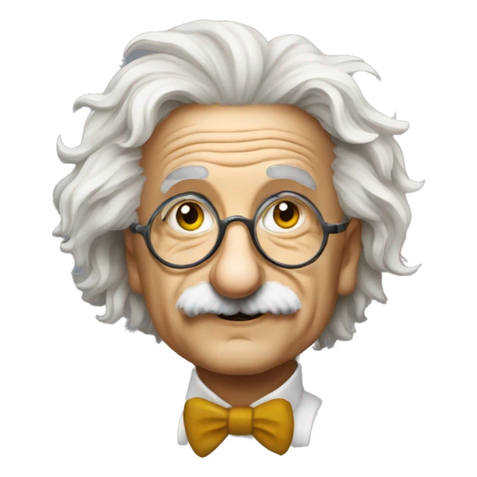 albert einstein star form glasses sticker