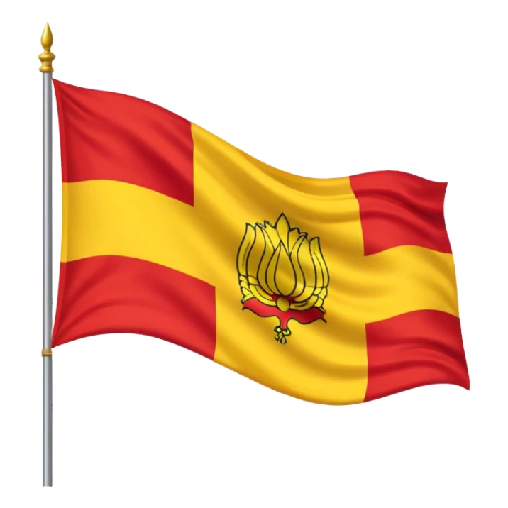 Karnataka flag without pole only the flag sticker