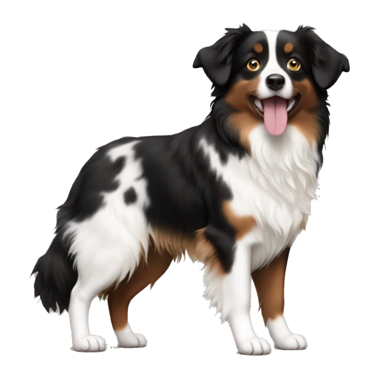 Black white brown mini Australian shepherd sticker