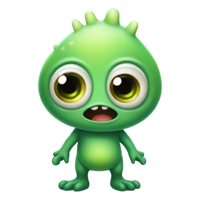 kind funny green baby monster sticker