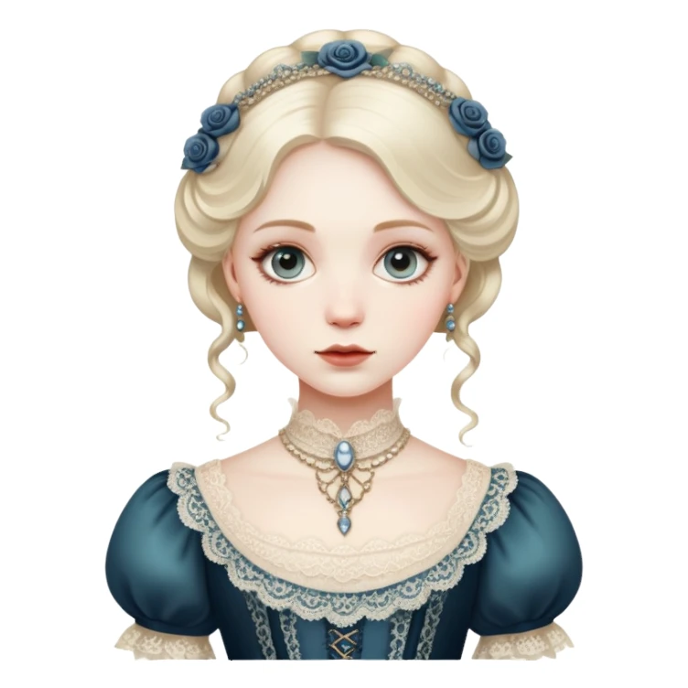 Me wearing a Victorian style  sticker