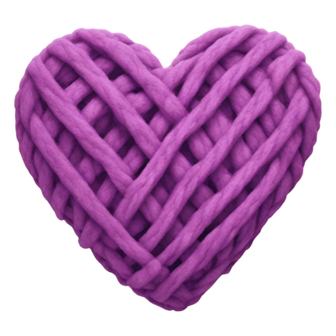 Cookie heart with yarn sticker