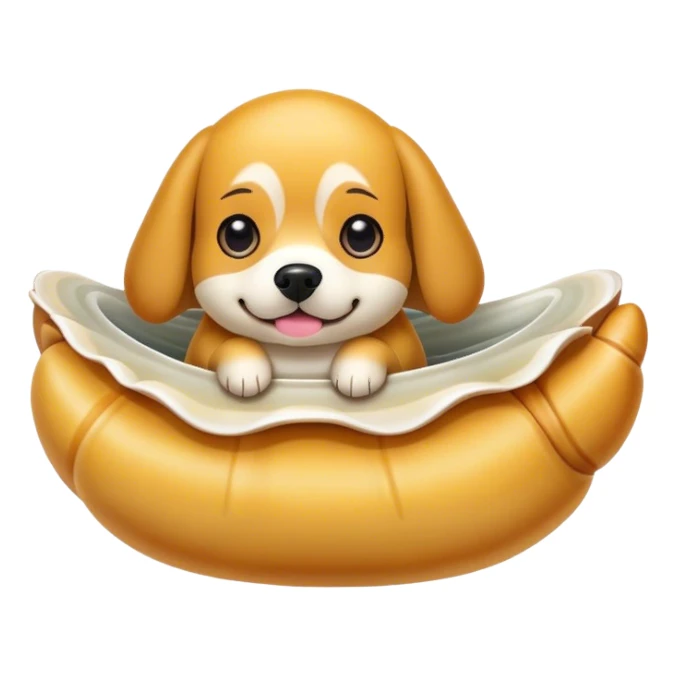 Clam dog sticker