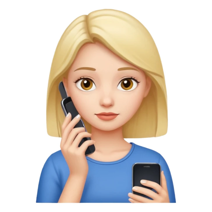 girl with cell phone  sticker