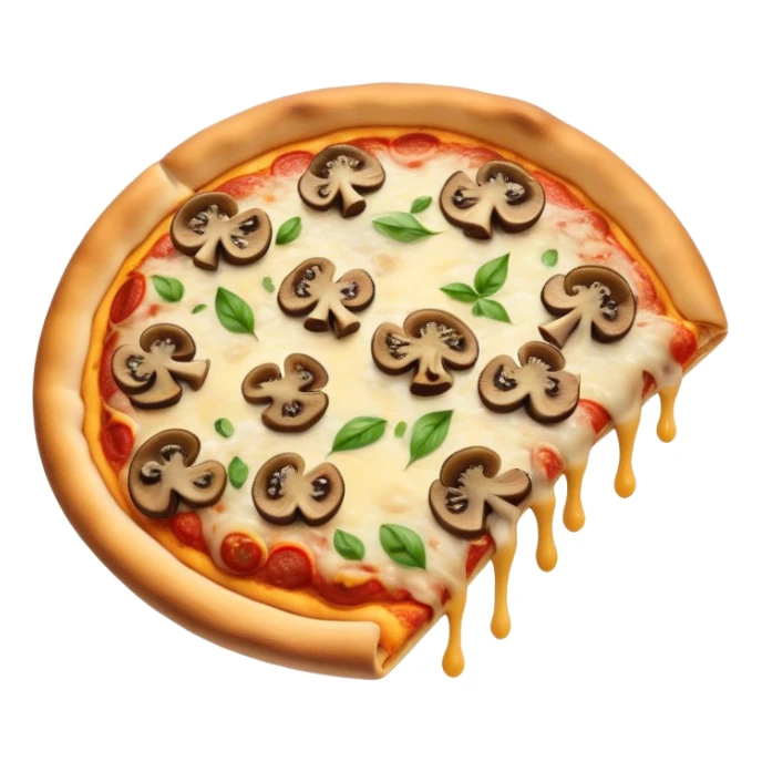 Mushroom pizza sticker