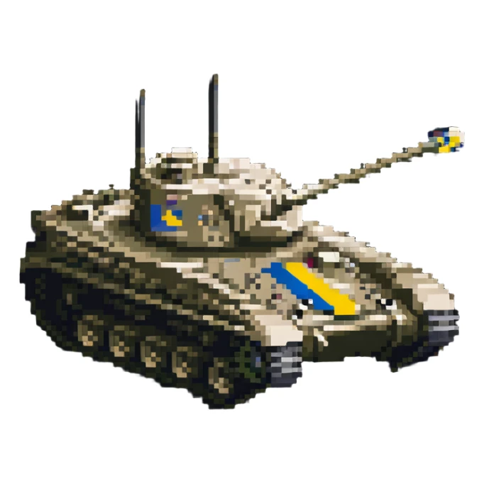 Ukrainian tank sticker