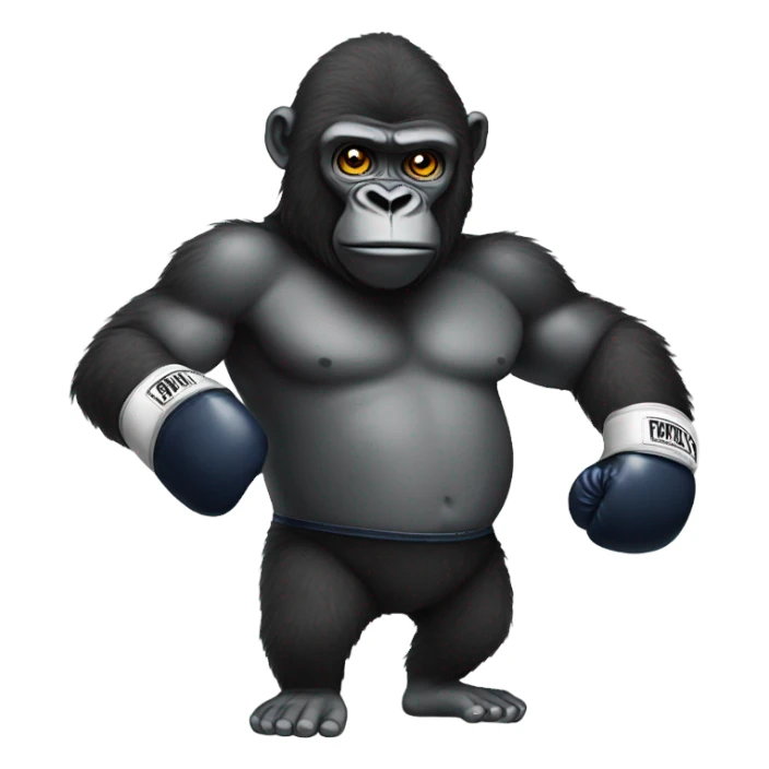 Gorilla with boxing gloves  sticker