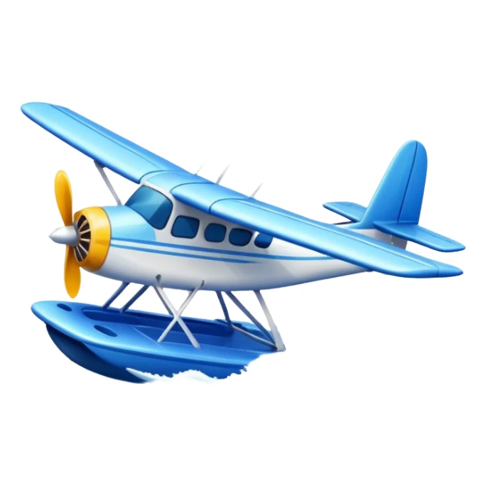 a seaplane on the water sticker