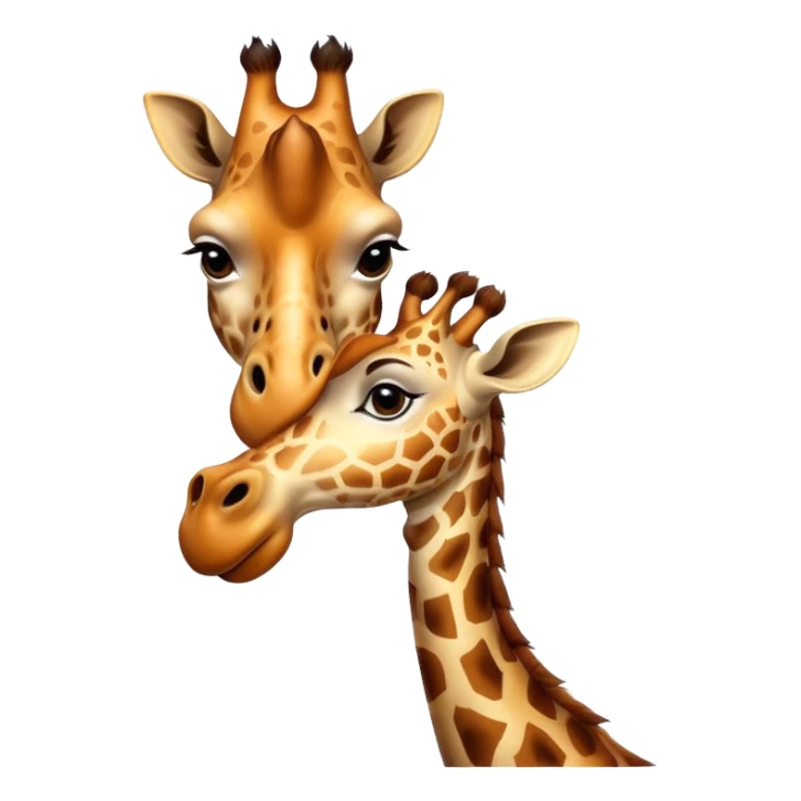 Una giraffa che dà il bacio sticker