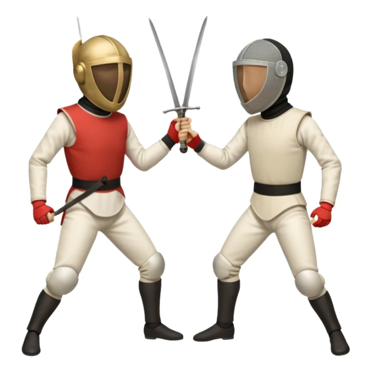 duel with epees sticker